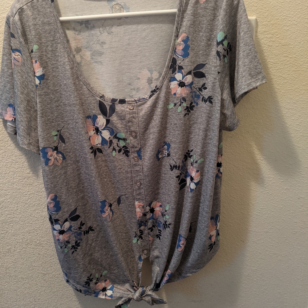 SO front tie Short sleeve shirt